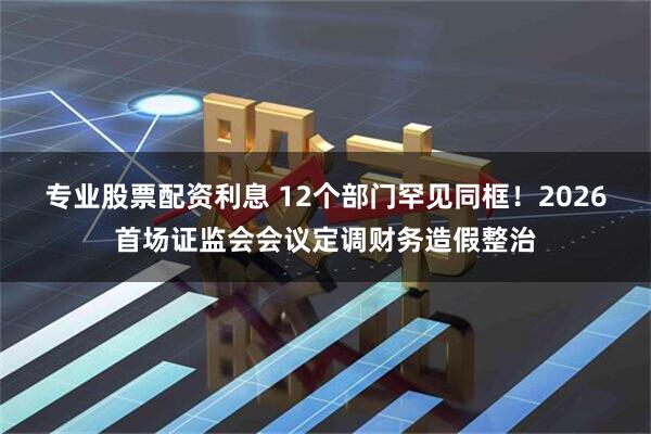 专业股票配资利息 12个部门罕见同框！2026首场证监会会议定调财务造假整治